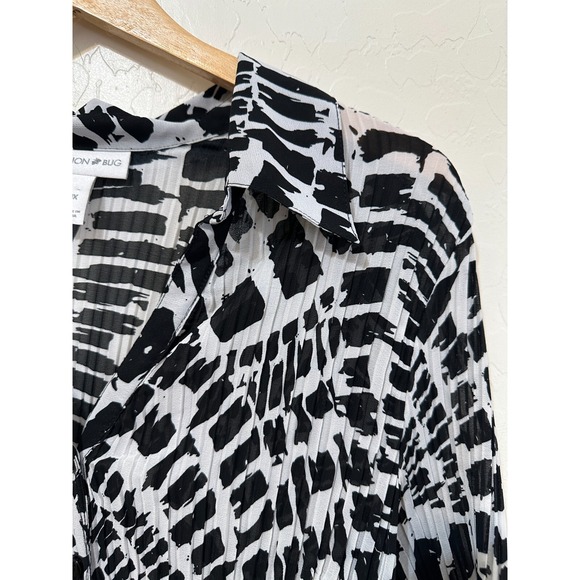 Fashion Bug Womans Top Size XL Y2K Animal Print Fairy Witchy Grunge office work - Picture 12 of 12